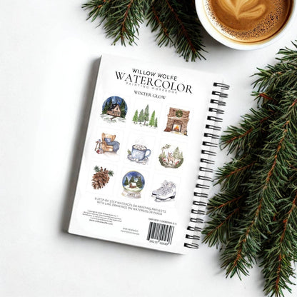 Winter glow watercolor workbook