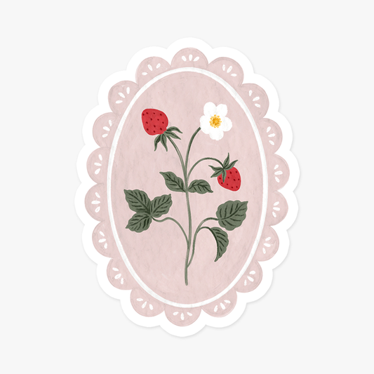 Vintage strawberry stickers