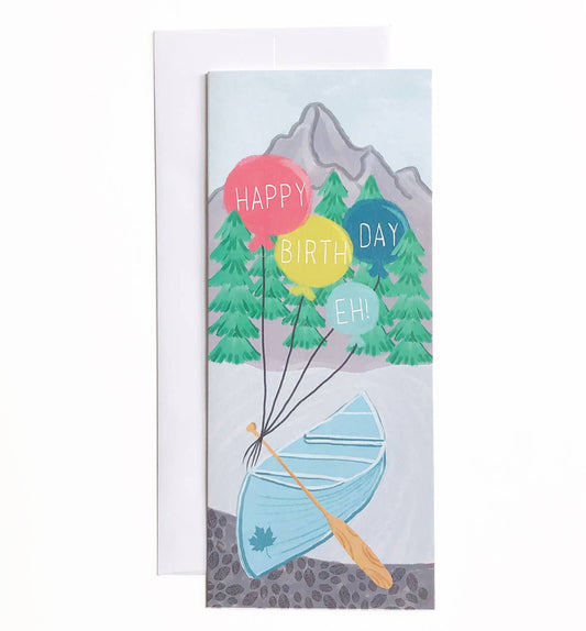 Happy birthday canoe greeting card