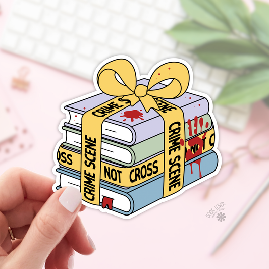 Crime scene books sticker