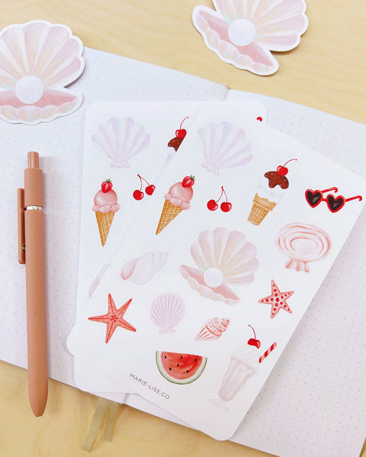 Summer delights sticker sheet