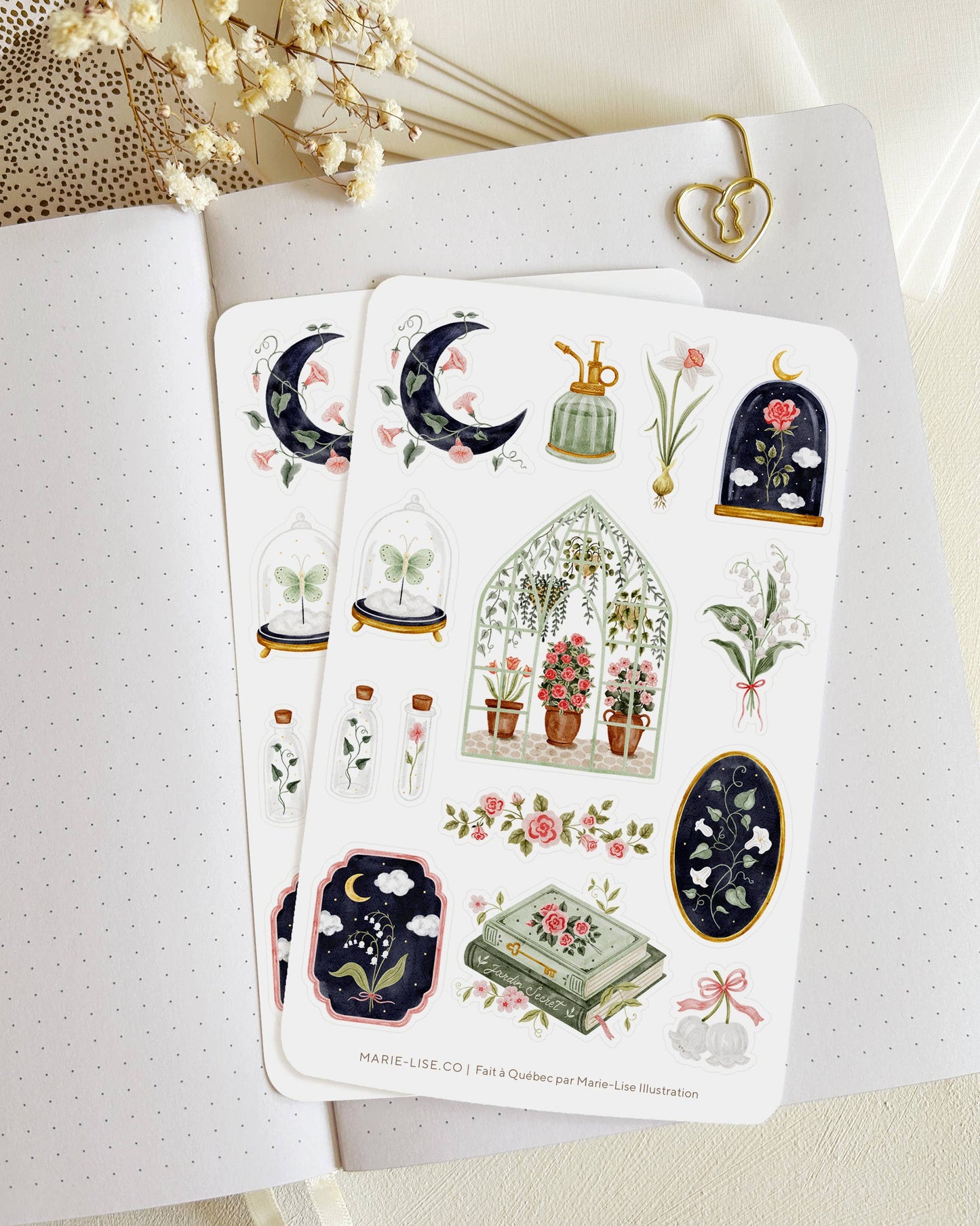 Secret garden sticker sheet