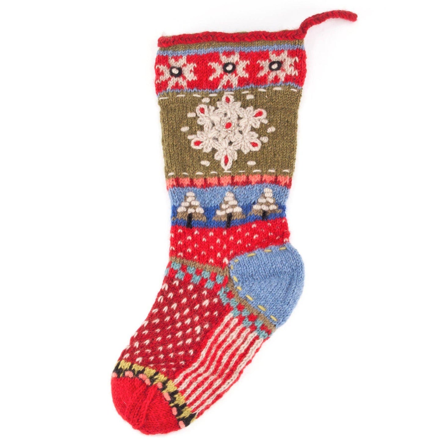 Snowflake hearth & wool Christmas stocking