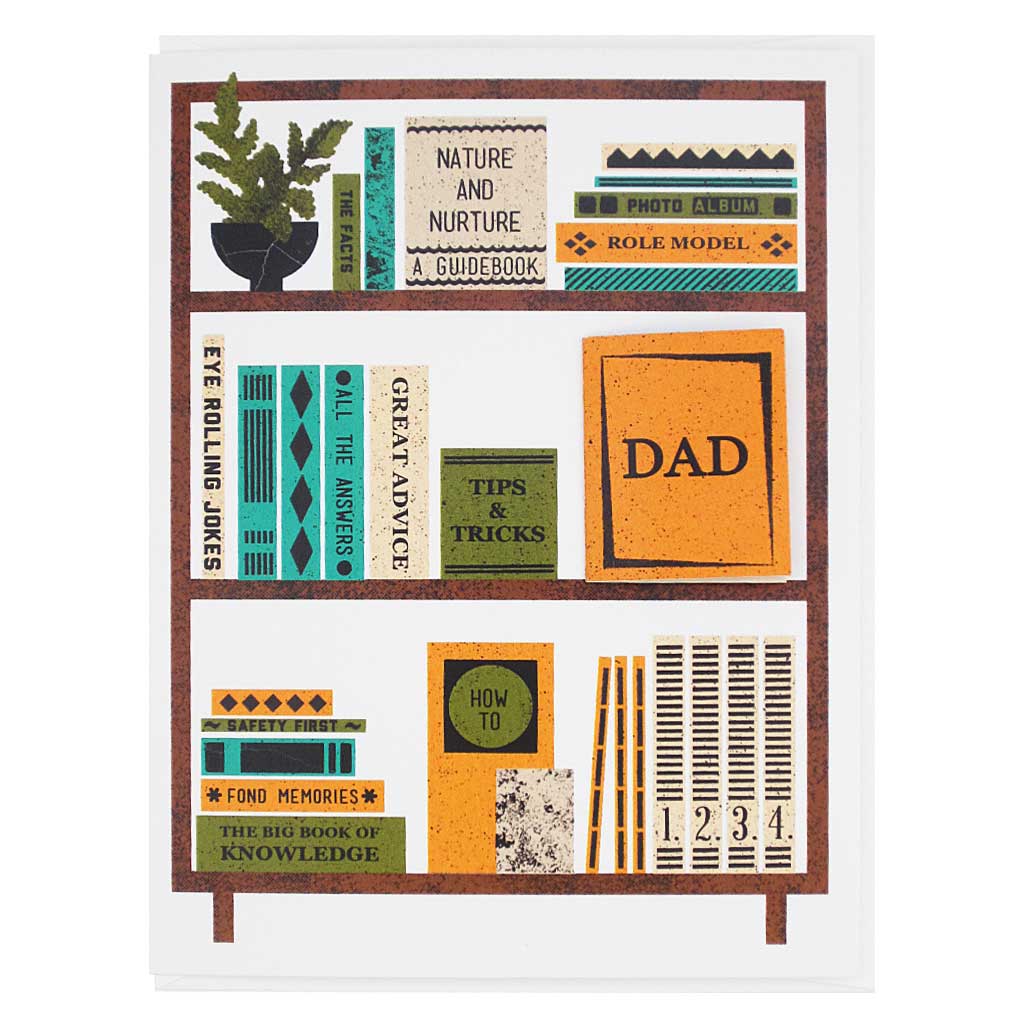 Father's Day book shelves greeting card (coming soon)