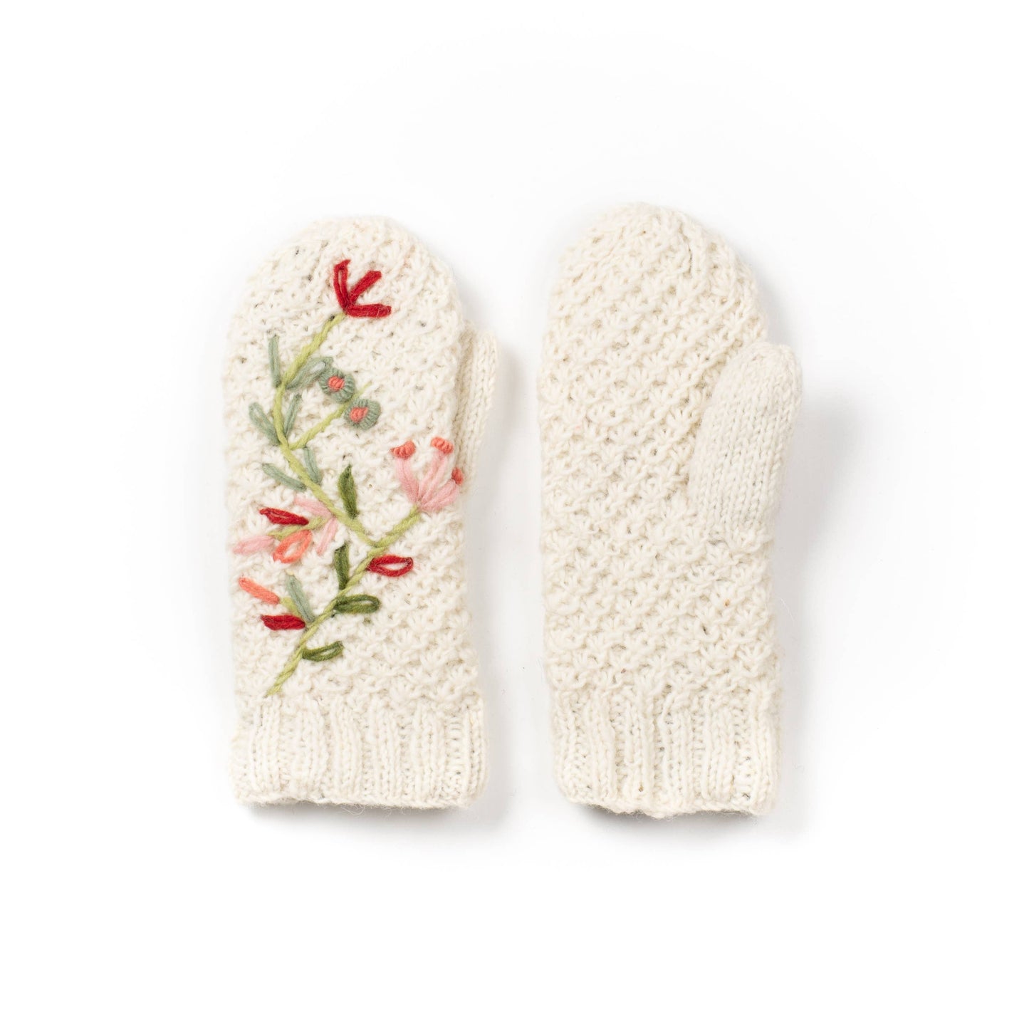 Naomi embroidered reading mitts