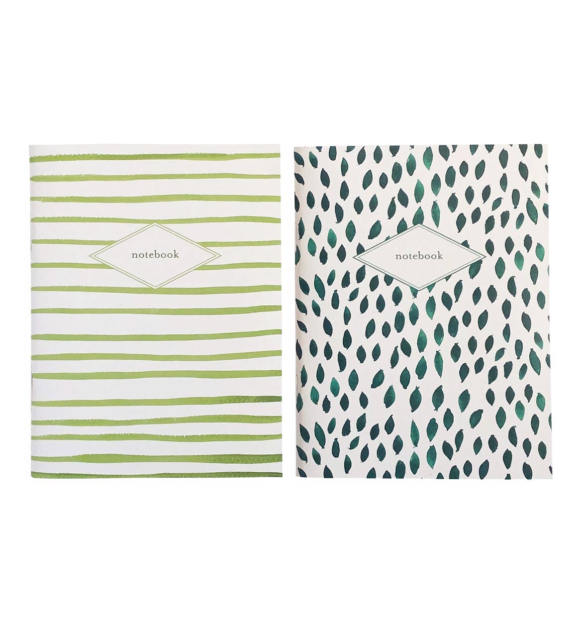 Leaves & stripes pocket notebooks (2-pack)