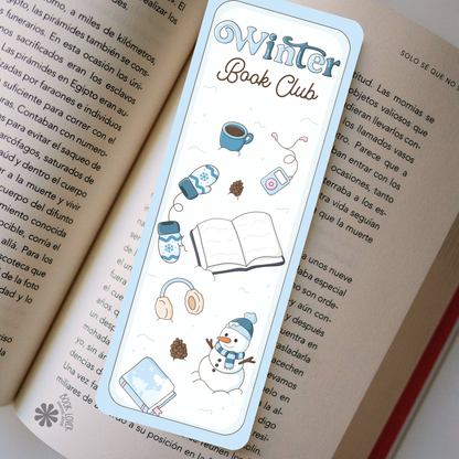 Winter book club bookmark