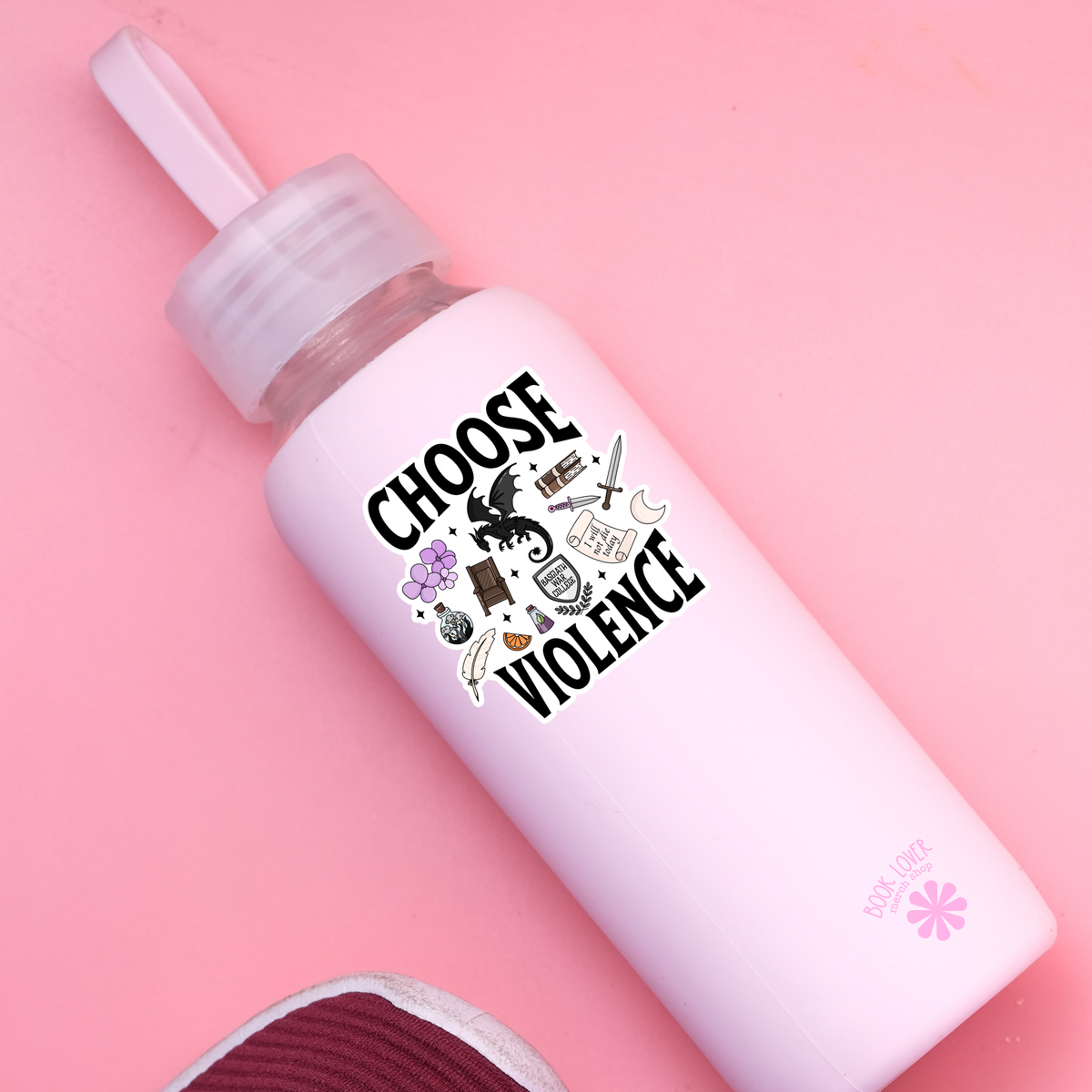 Choose violence bookish sticker