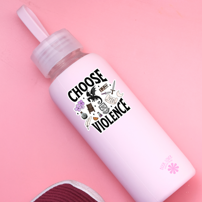 Choose violence bookish sticker