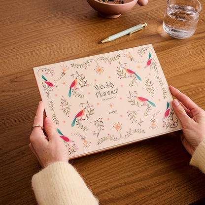 Weekly desk planner, undated -  folklore birds (coming soon)