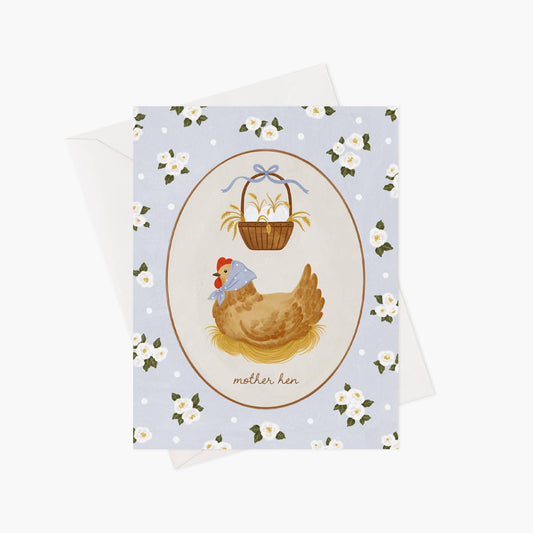 Mother hen greeting card