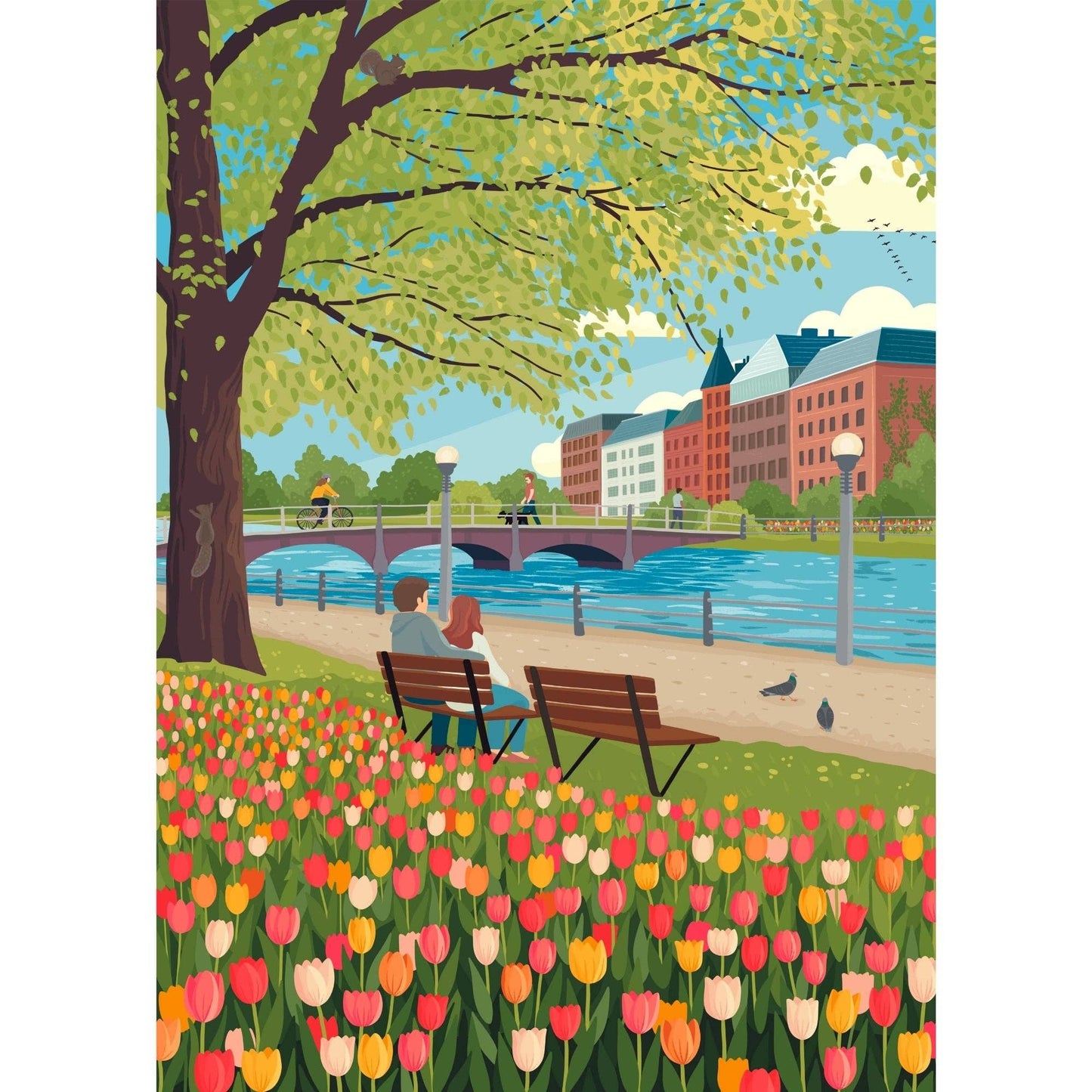 Tulip season | 500-piece puzzle | designed in Canada