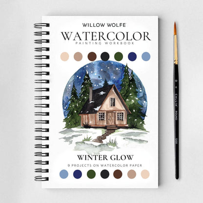 Winter glow watercolor workbook