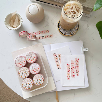 Strawberry field 15mm washi tape