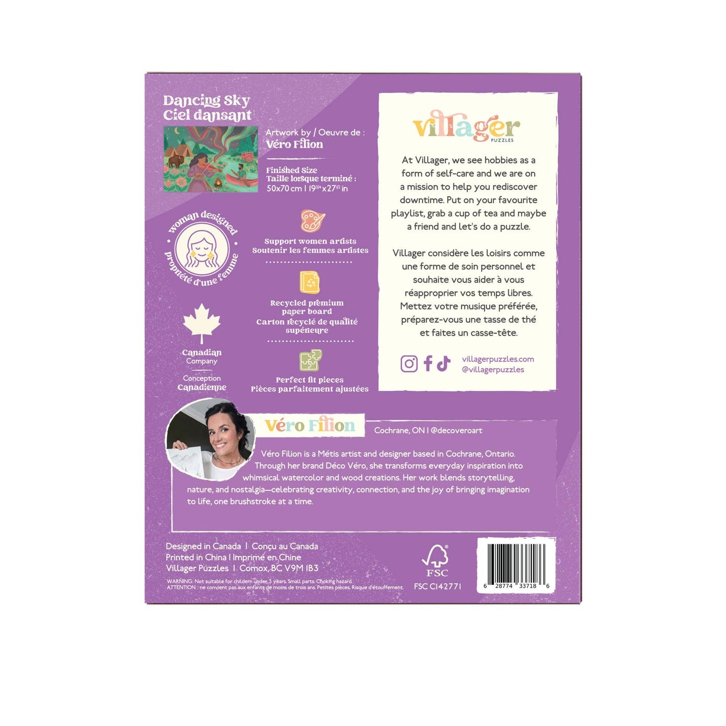 Dancing sky | 1000-piece puzzle | designed in Canada