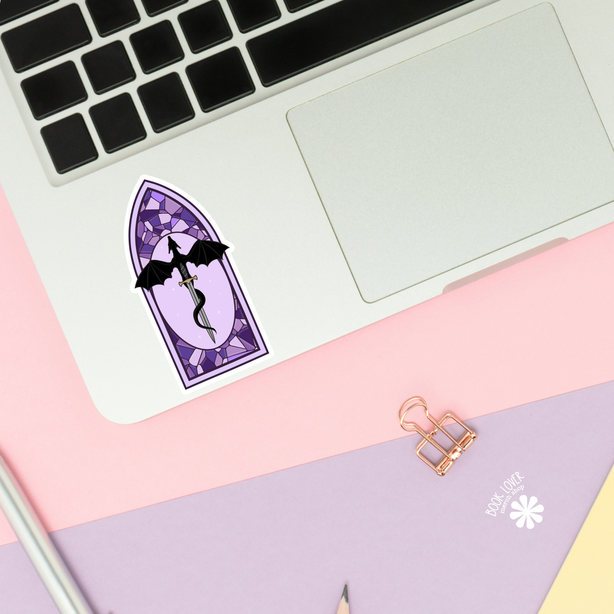 Fantasy stained glass sword sticker