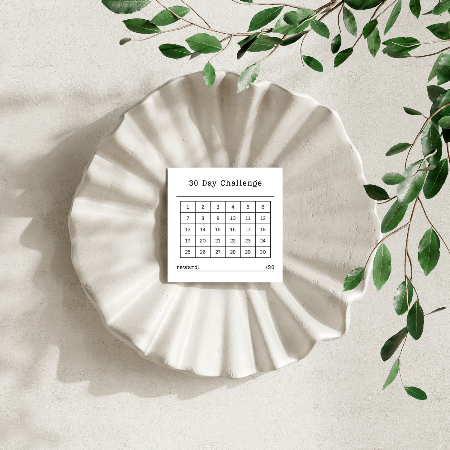 30-day challenge tracker: 50 sheet post-it note notepad