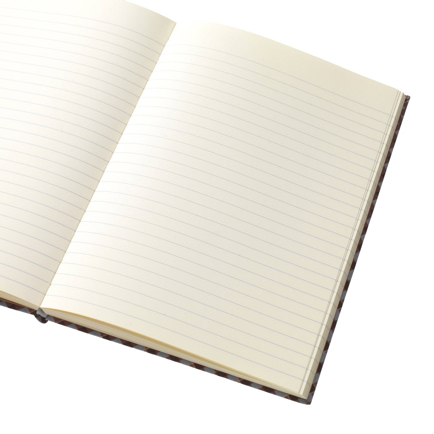 Fabric lined notebook, A5 softcover - petals & plaid (coming soon)