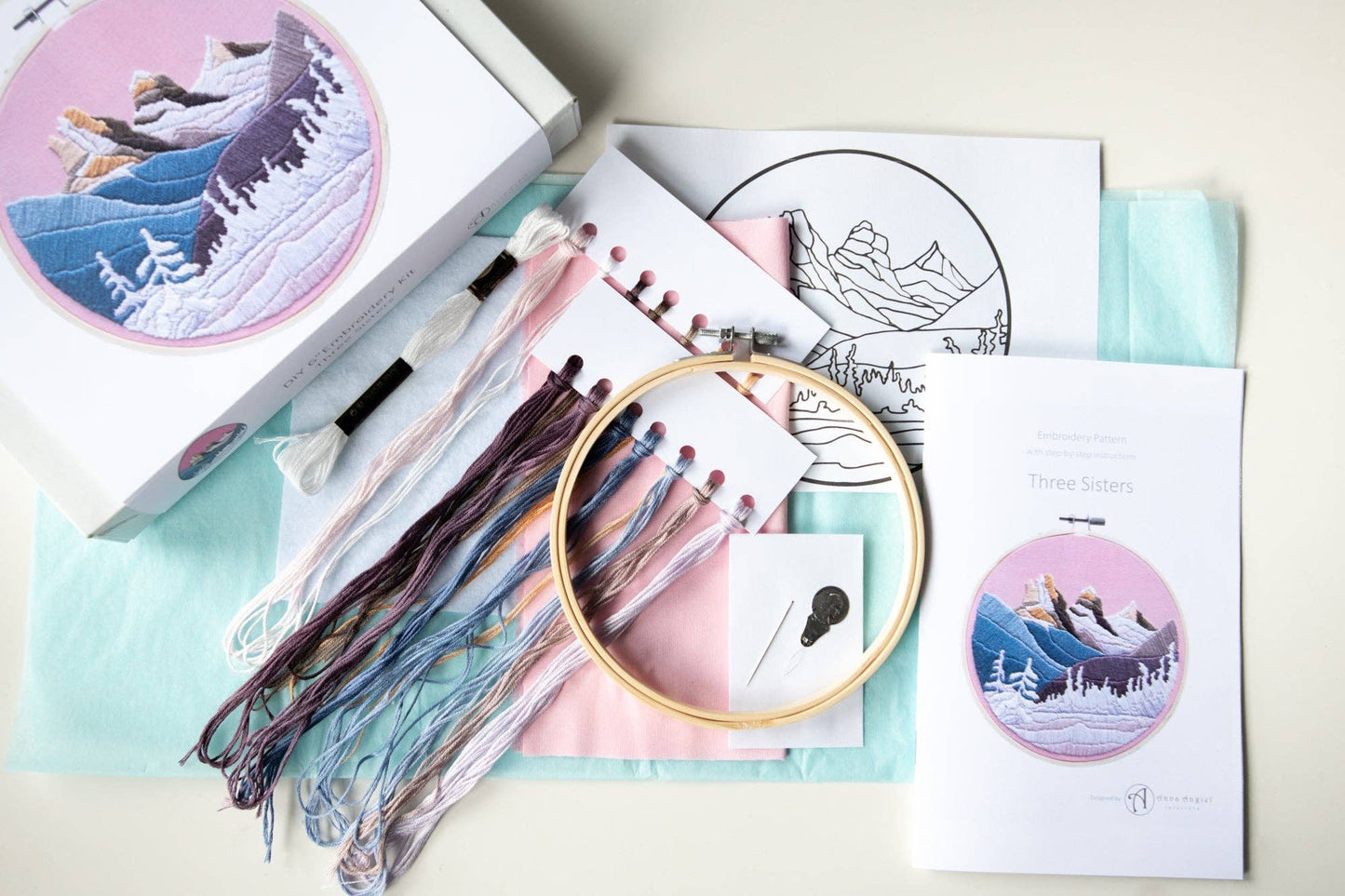 Three Sisters winter DIY embroidery kit