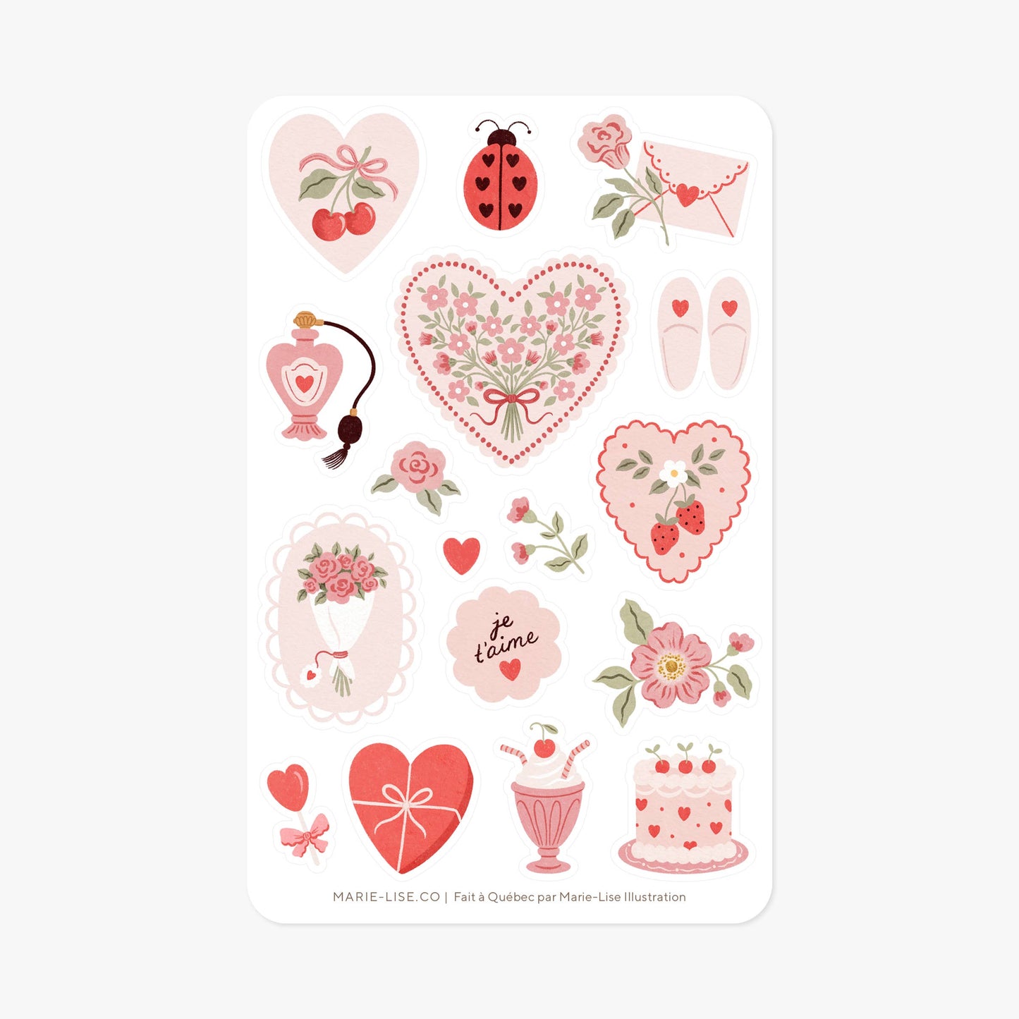 Valentine's Day sticker sheet
