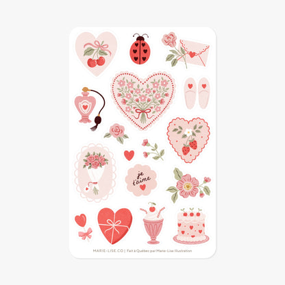 Valentine's Day sticker sheet