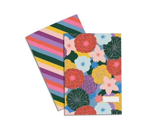 Florals & stripes notebook set