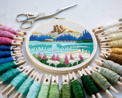 Emerald Lake DIY embroidery kit