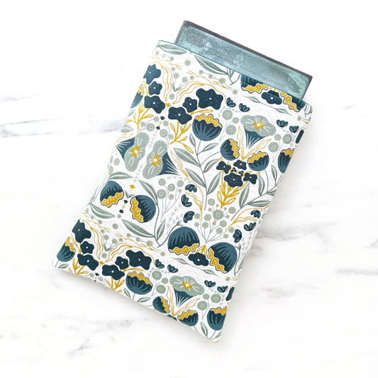 Nocturnal flora padded book sleeve