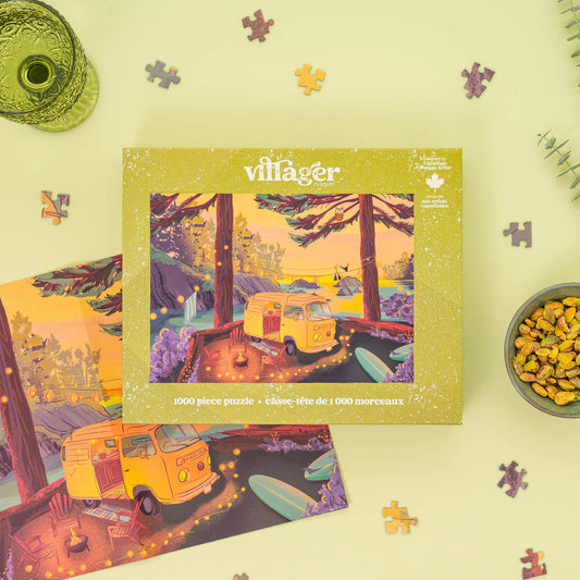 Twilight campsite | 1000-piece puzzle | designed in Canada