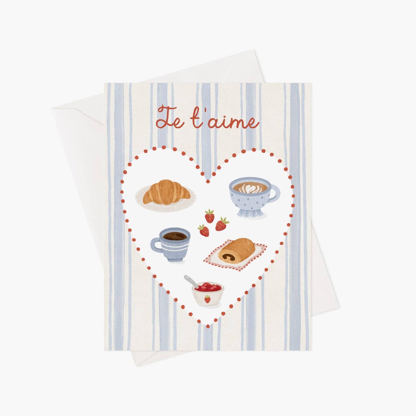 Lover's breakfast greeting card