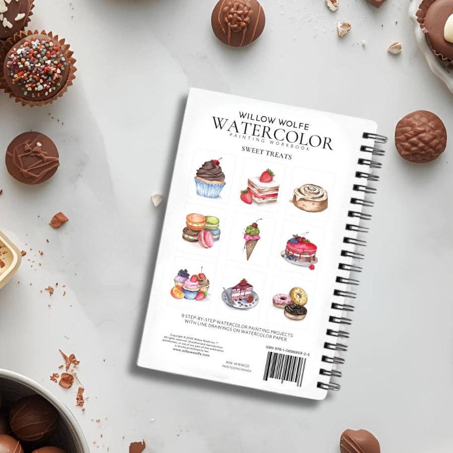 Sweet treats watercolor workbook