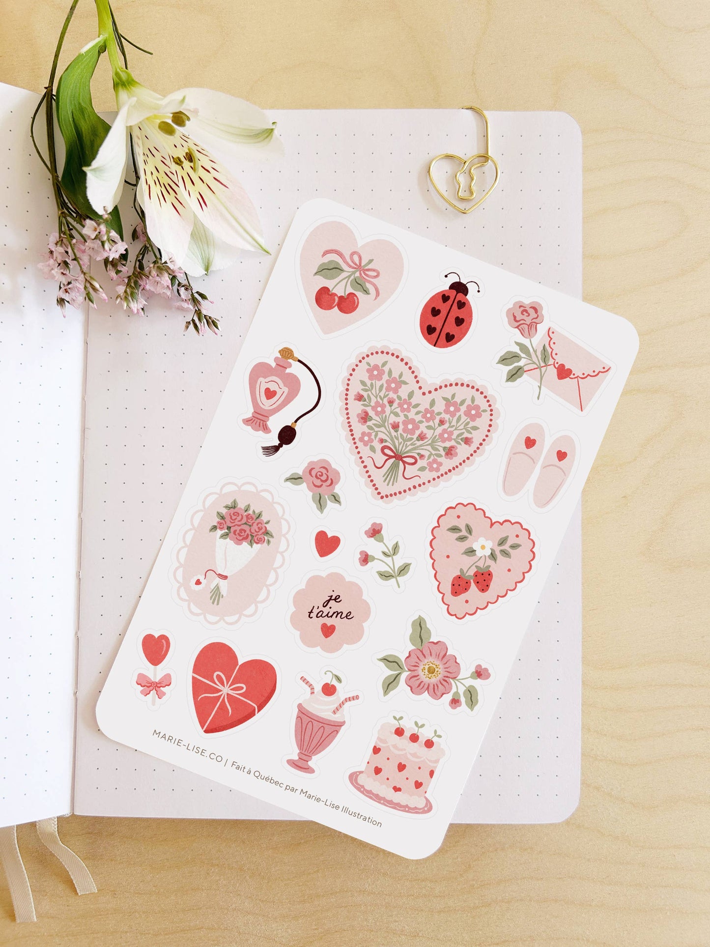 Valentine's Day sticker sheet