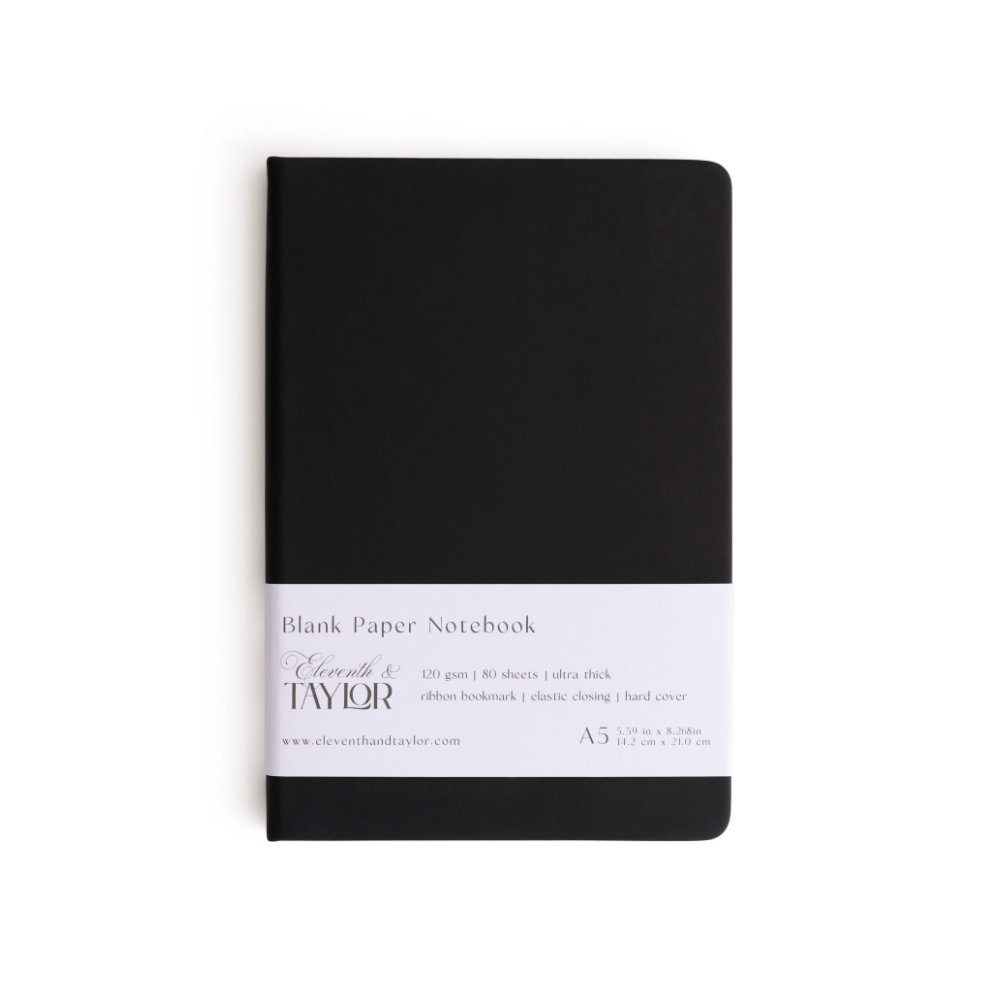 Blank A5 paper notebook