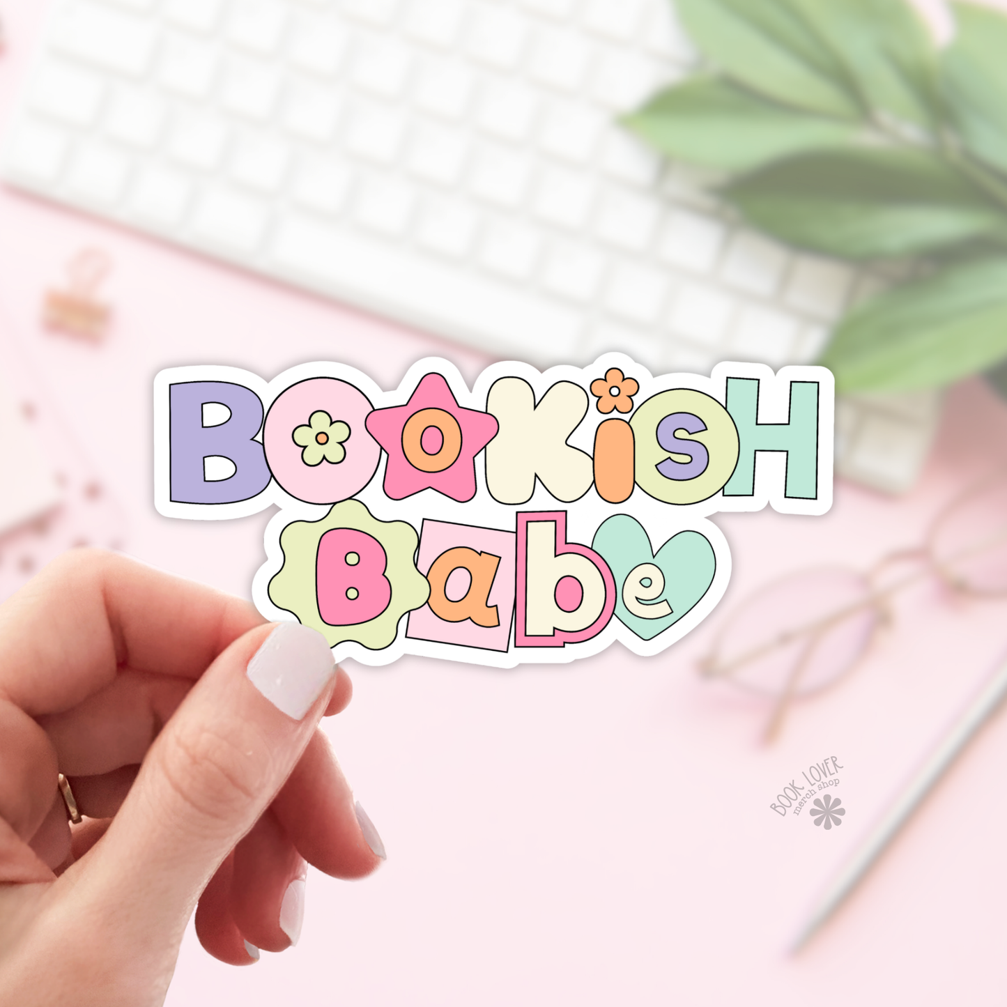 Bookish babe sticker