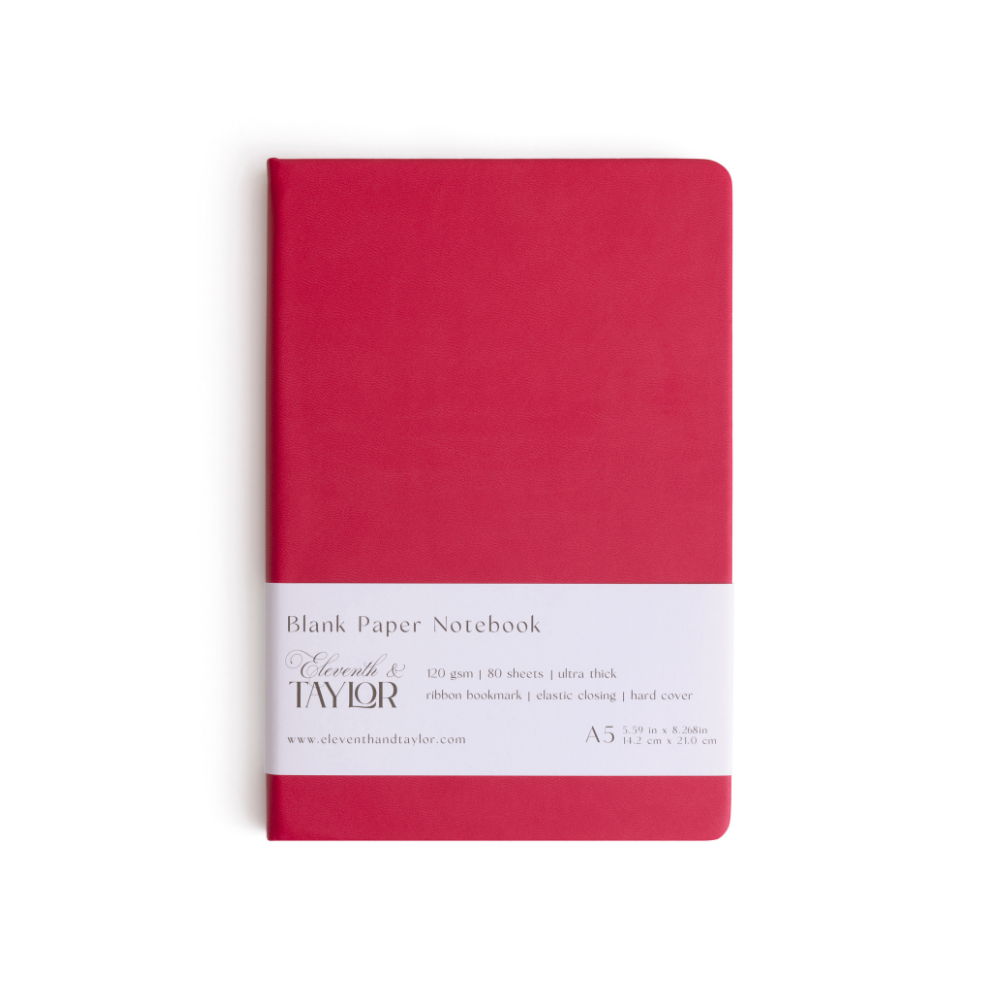 Blank A5 paper notebook
