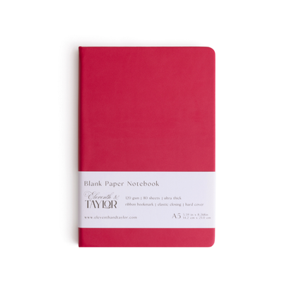 Blank A5 paper notebook