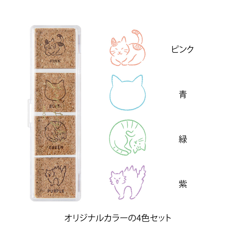 Yuru log pre-inked stamp cat (coming soon)