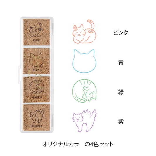 Yuru log pre-inked stamp cat (coming soon)