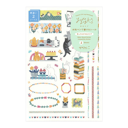Yuru log sticker 2 sheets cat (coming soon)