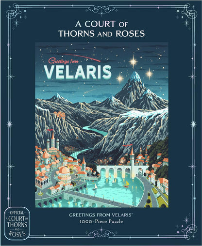 A Court of Thorns and Roses Official Greetings from Velaris 1000-Piece Puzzle by Sarah J. Maas