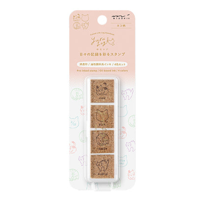 Yuru log pre-inked stamp cat (coming soon)