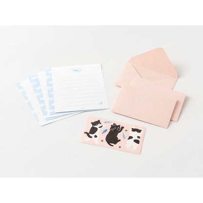 Mini letter paper & envelopes with stickers 933 hungry cat (coming soon)