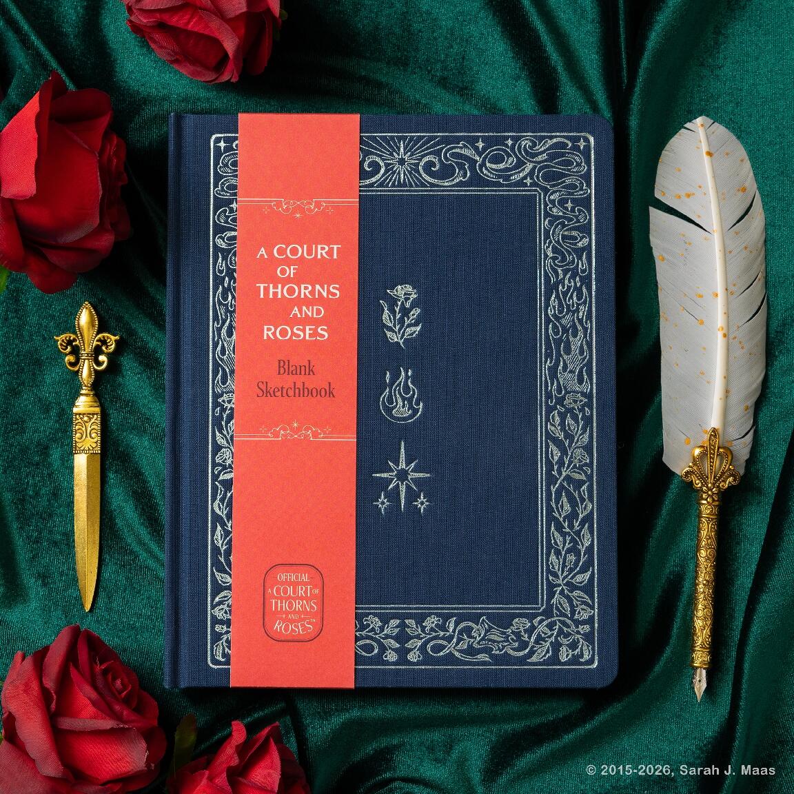 A Court of Thorns and Roses Official Sketchbook (Flowers, Flames, and Stars) by Sarah J. Maas