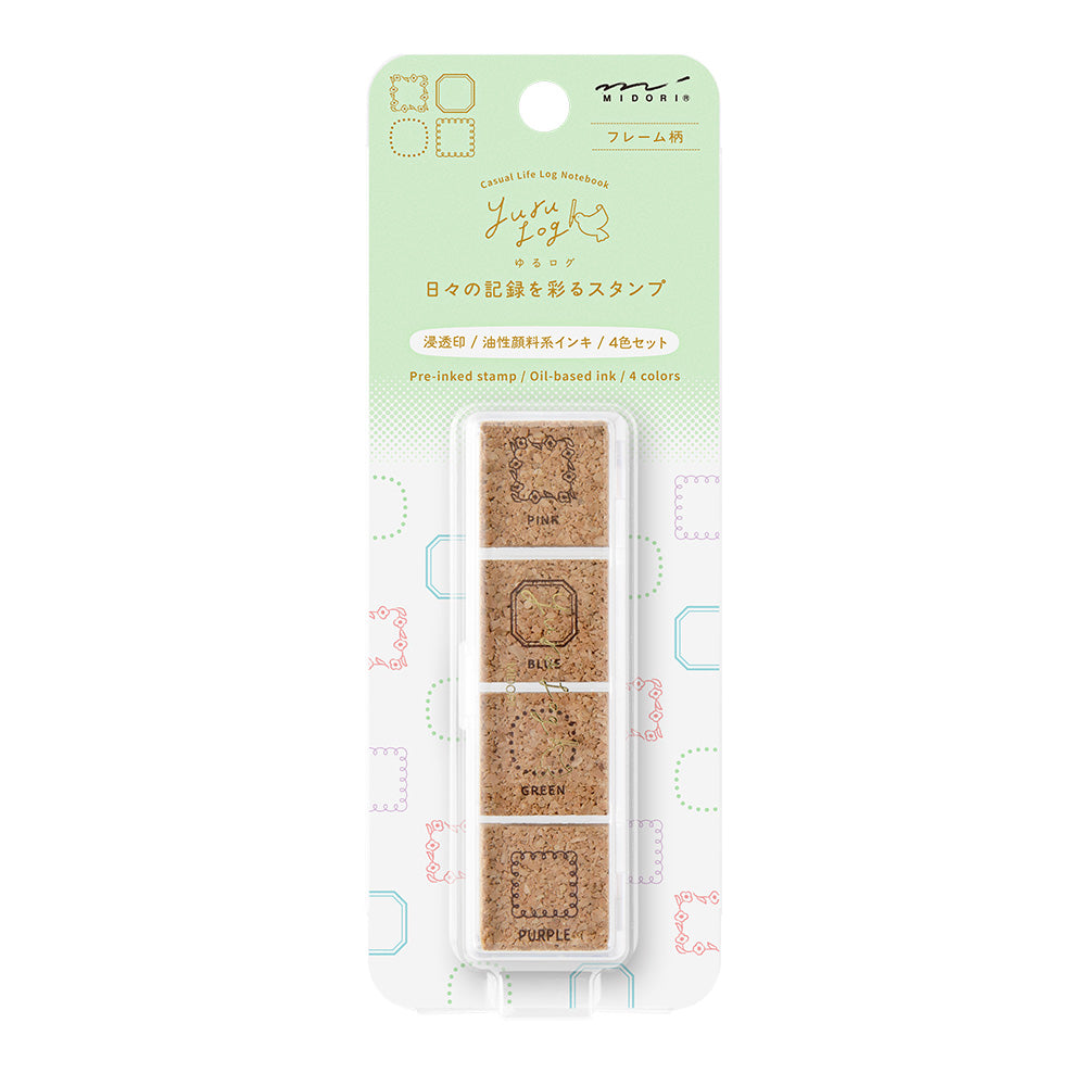 Yuru log pre-inked stamp frame (coming soon)