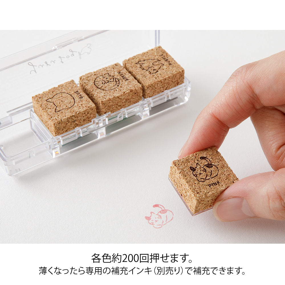 Yuru log pre-inked stamp cat (coming soon)