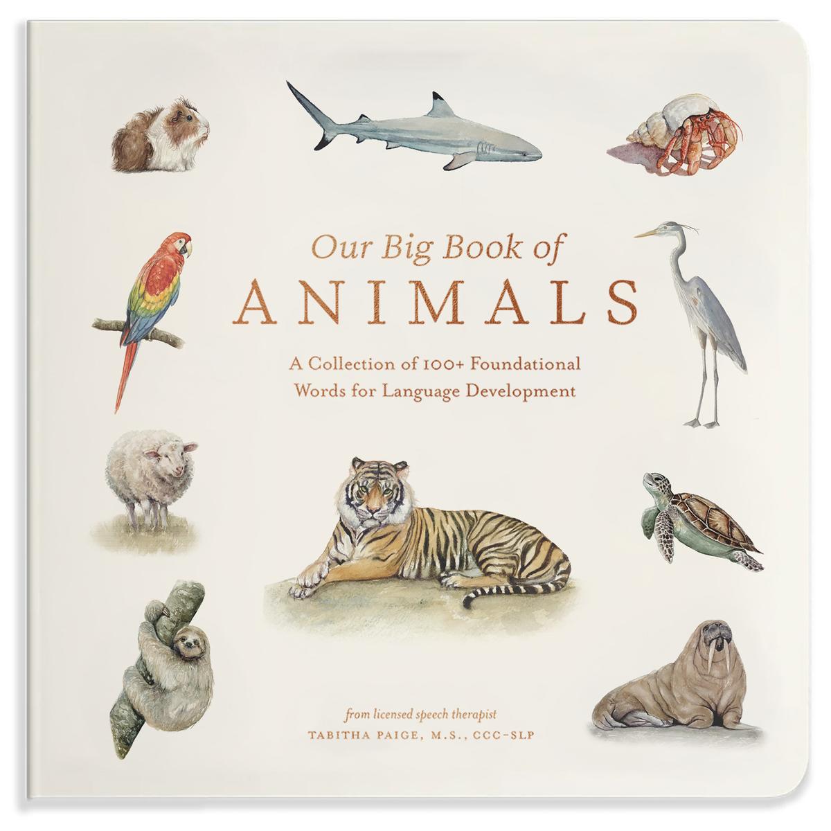 Our Big Book of Animals: First 100 Animal Words for Language Development, including Farm, Jungle, Pets, Bugs, and More by Tabitha Paige