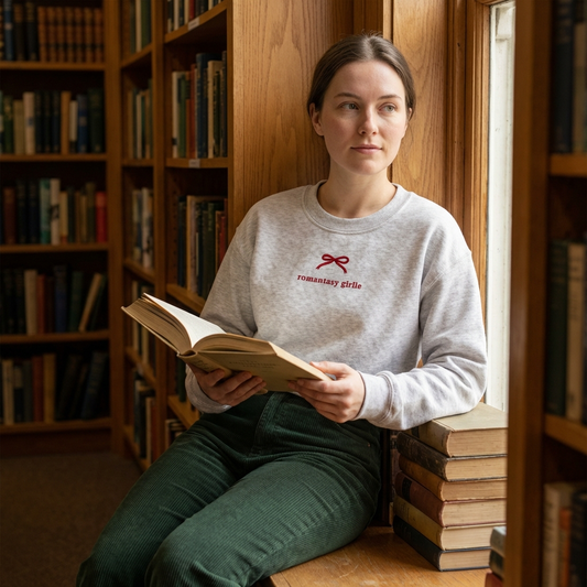 Romantasy girlie sweatshirt (ash grey)