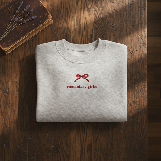 Romantasy girlie sweatshirt (ash grey)