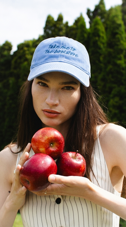 Take me to the bookstore embroidered baseball cap (coming soon)