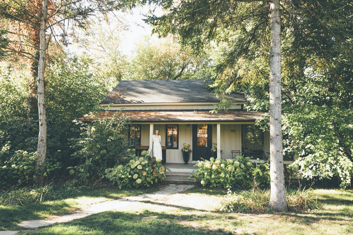 The cottage bookstore behind the Nottawa General Store